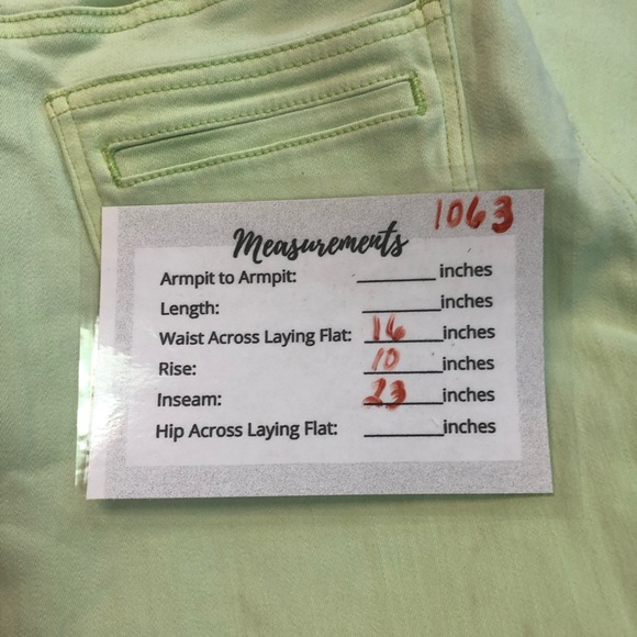 Chico’s So Slimming Lime Green Jeans Cropped Jean Denim - Picture 9 of 9